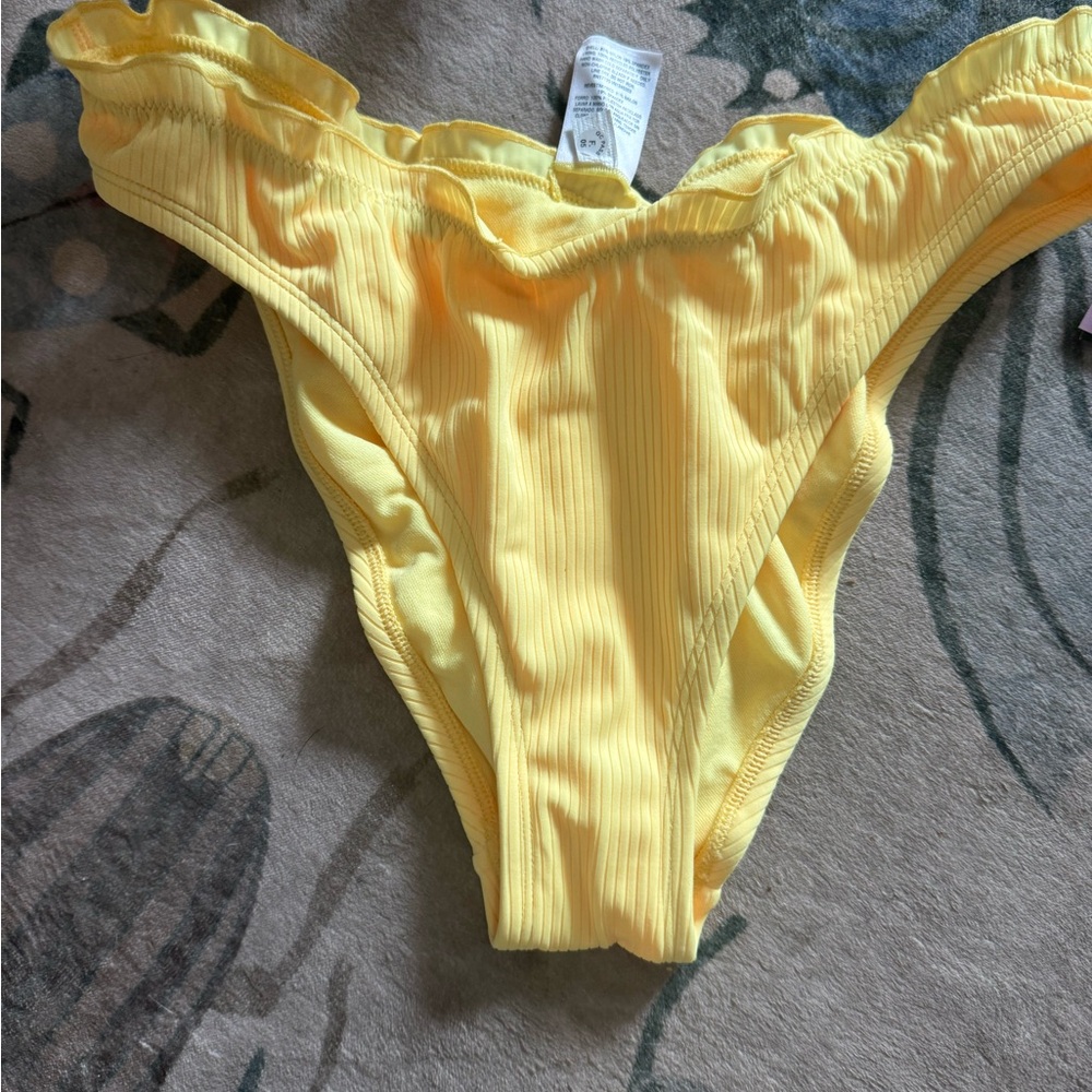Yellow Ruffle Bikini Bottoms